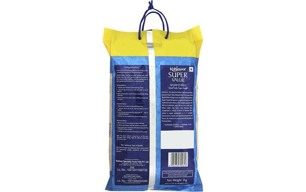 Kohinoor Super Value Basmati Rice   Pack  5 kilogram